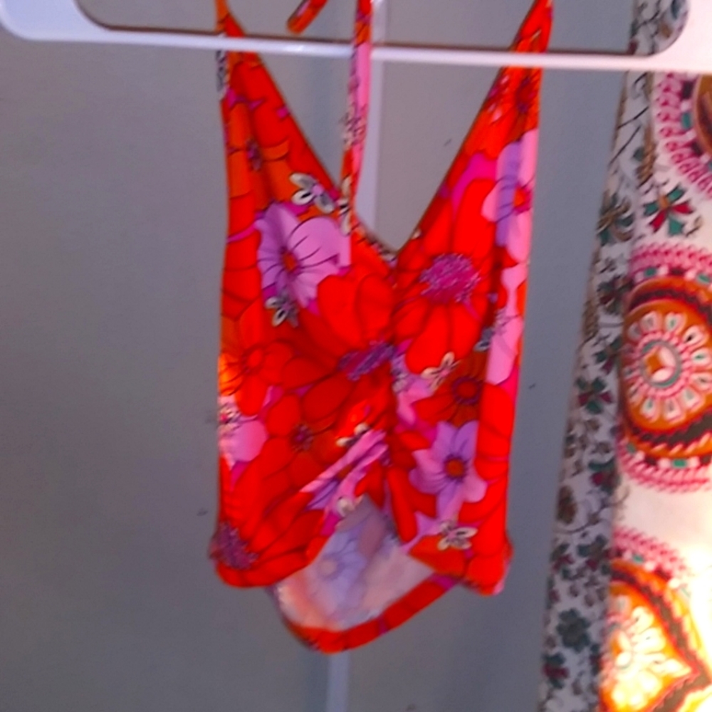 Orange crop top size s